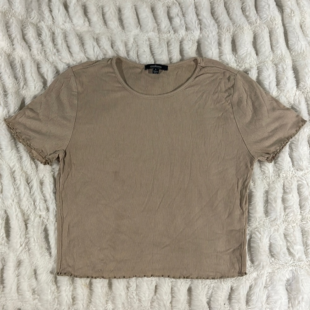 Women’s Crop Top Beige Large